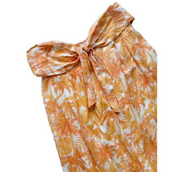 STORIA PALM TREE STRAPLESS JUMPSUIT SIZE LARGE REVOLVE - Picture 3 of 8